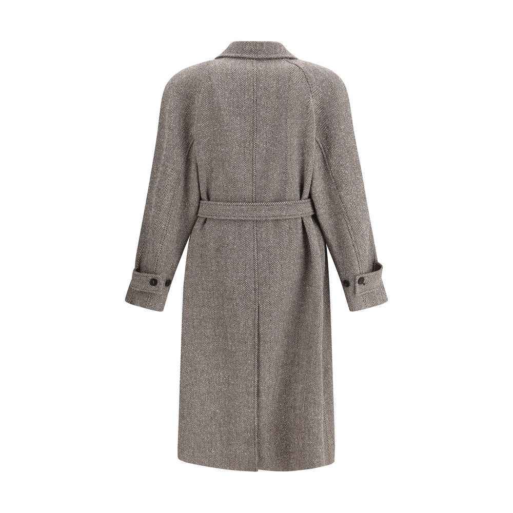 Ferragamo Coat in herringbone-patterned fabric