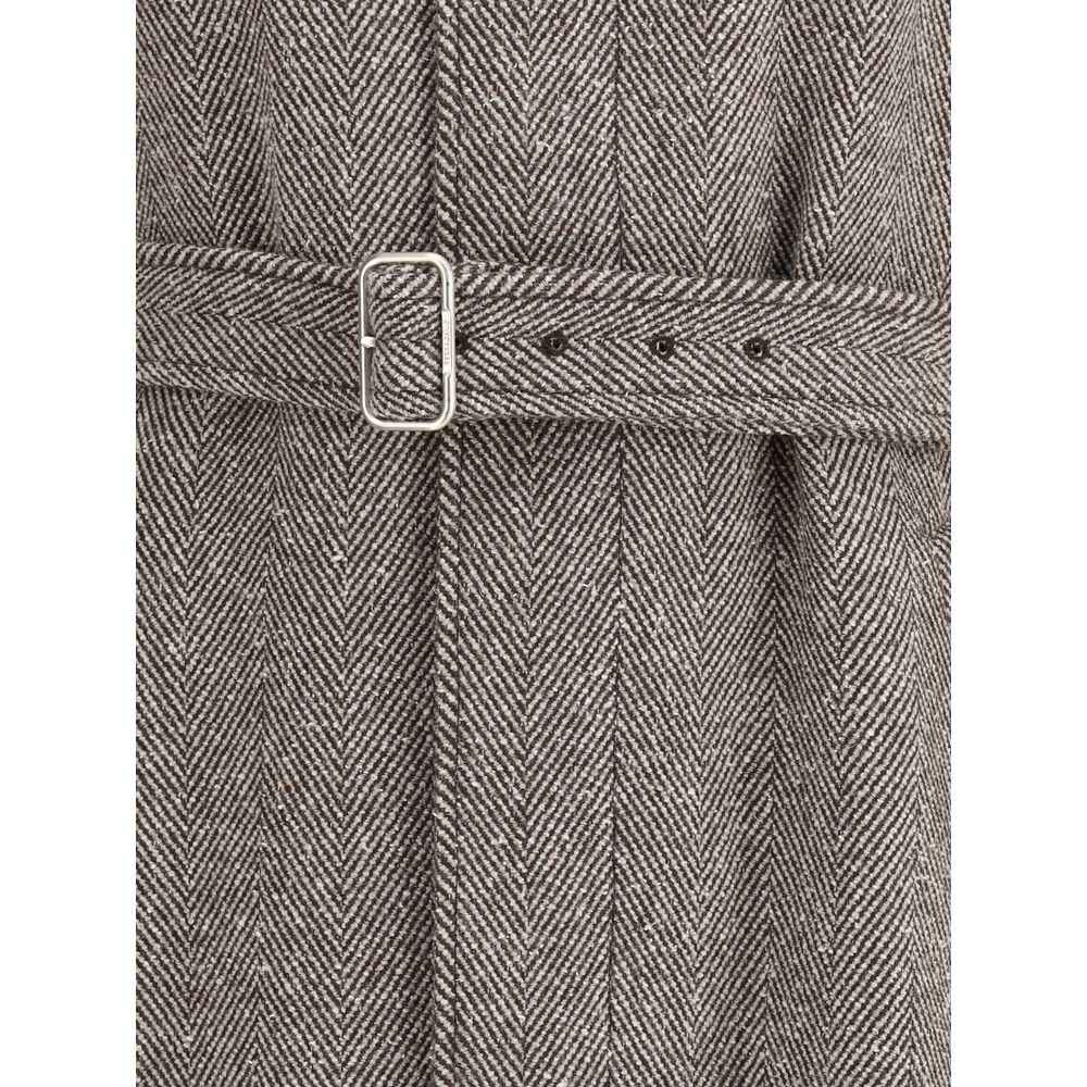 Ferragamo Coat in herringbone-patterned fabric