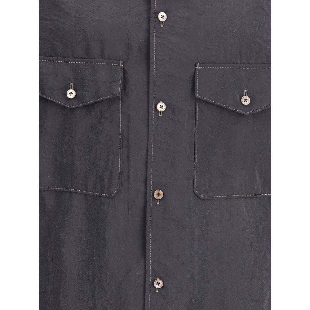 Lemaire Gray Silk Shirt