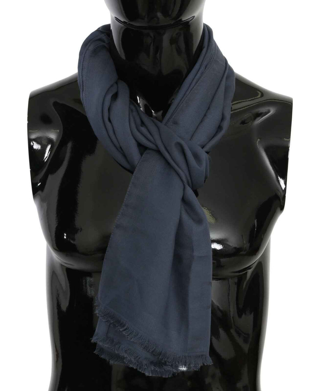 Dolce & Gabbana Modal Navy Blue Neck Wrap Men Shawl Scarf