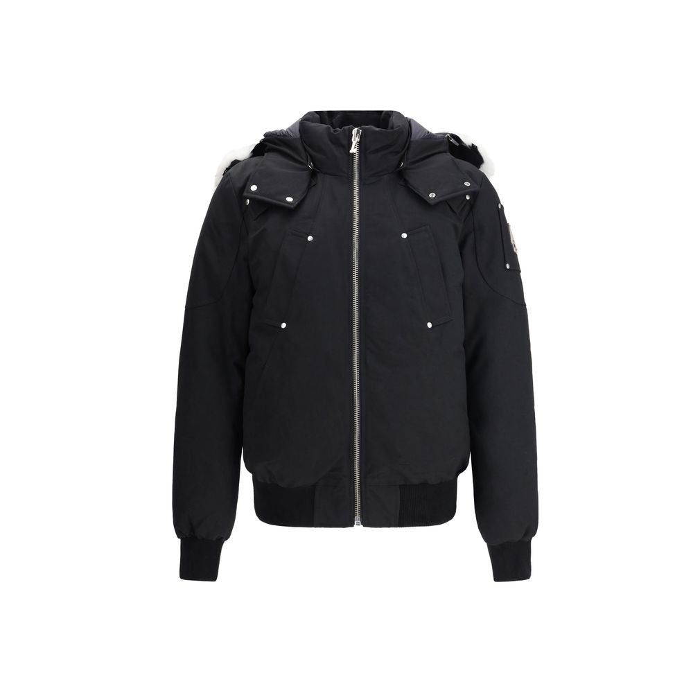 Moose Knuckles Black Cotton Bomber