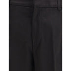 Cruna Black Cotton Casual Pants