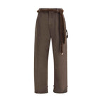 Darkpark Brown Cotton Casual Pants