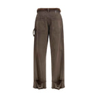 Darkpark Brown Cotton Casual Pants