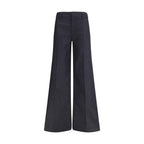 Darkpark Black Polyester Flared Pants