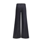Darkpark Black Polyester Flared Pants