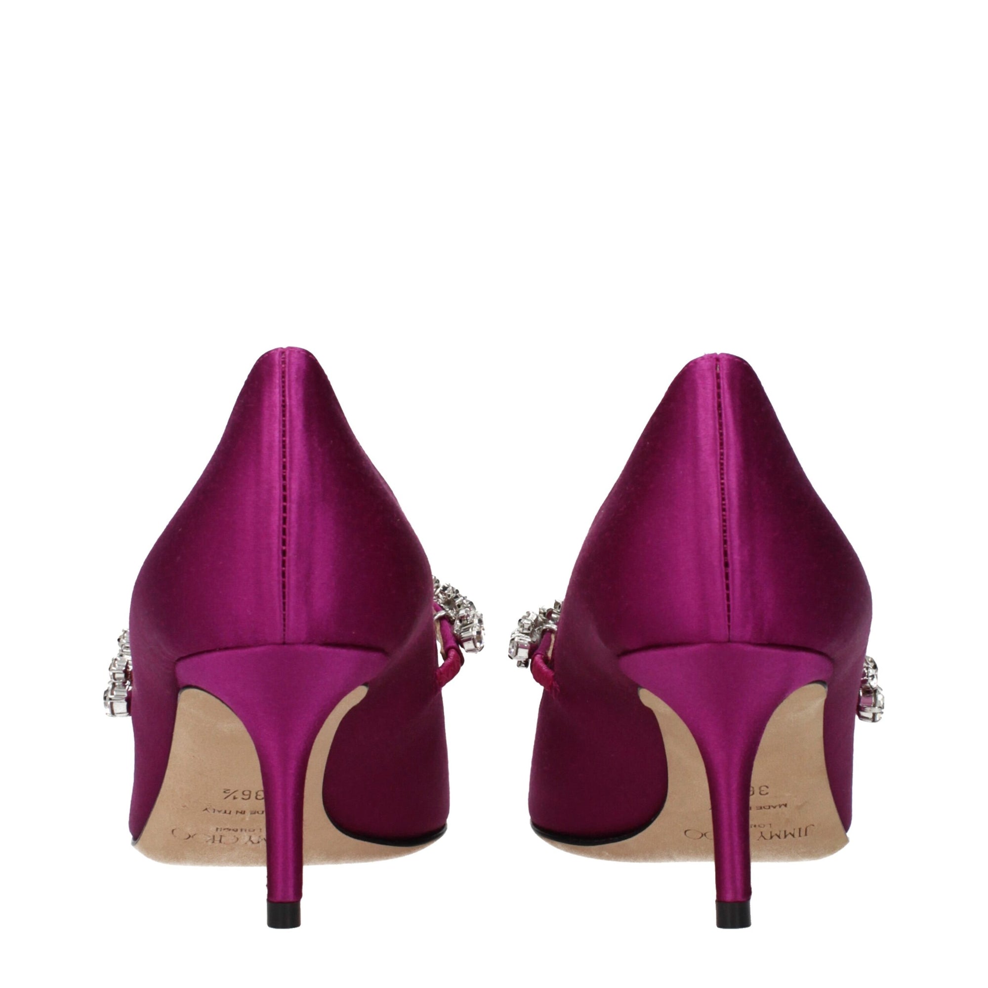Jimmy Choo Pink Satin Mid Heel Pumps