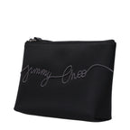 Jimmy Choo Black Satin Clutch Bag