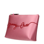 Jimmy Choo Pink Satin Clutch Bag