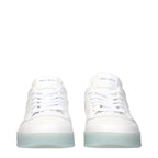 Jimmy Choo White Leather Low Top Sneakers