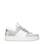 Jimmy Choo White Leather Low Top Sneakers
