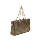 Valentino Garavani Brown Calf Leather Bos Taurus Shoulder Bag