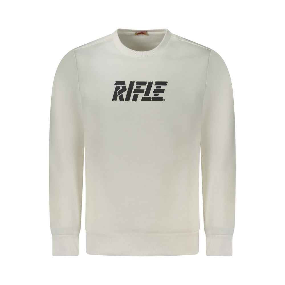 Rifle White Cotton Sweatshirt