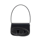 Diesel Black Calf Leather Bos Taurus Shoulder Bag
