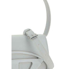 Diesel White Calf Leather Bos Taurus Shoulder Bag