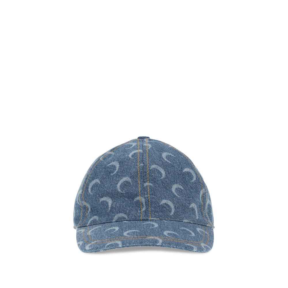 Marine Serre Moon Laser Denim Baseball Hat