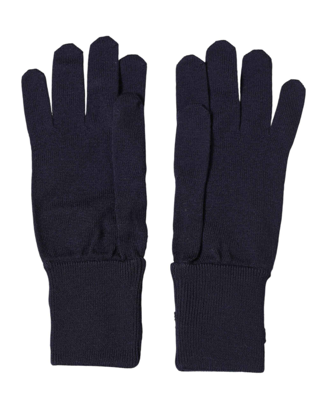 Dolce & Gabbana Blue Wool Knit #DGLovesLondon Embroidered Mitten Gloves