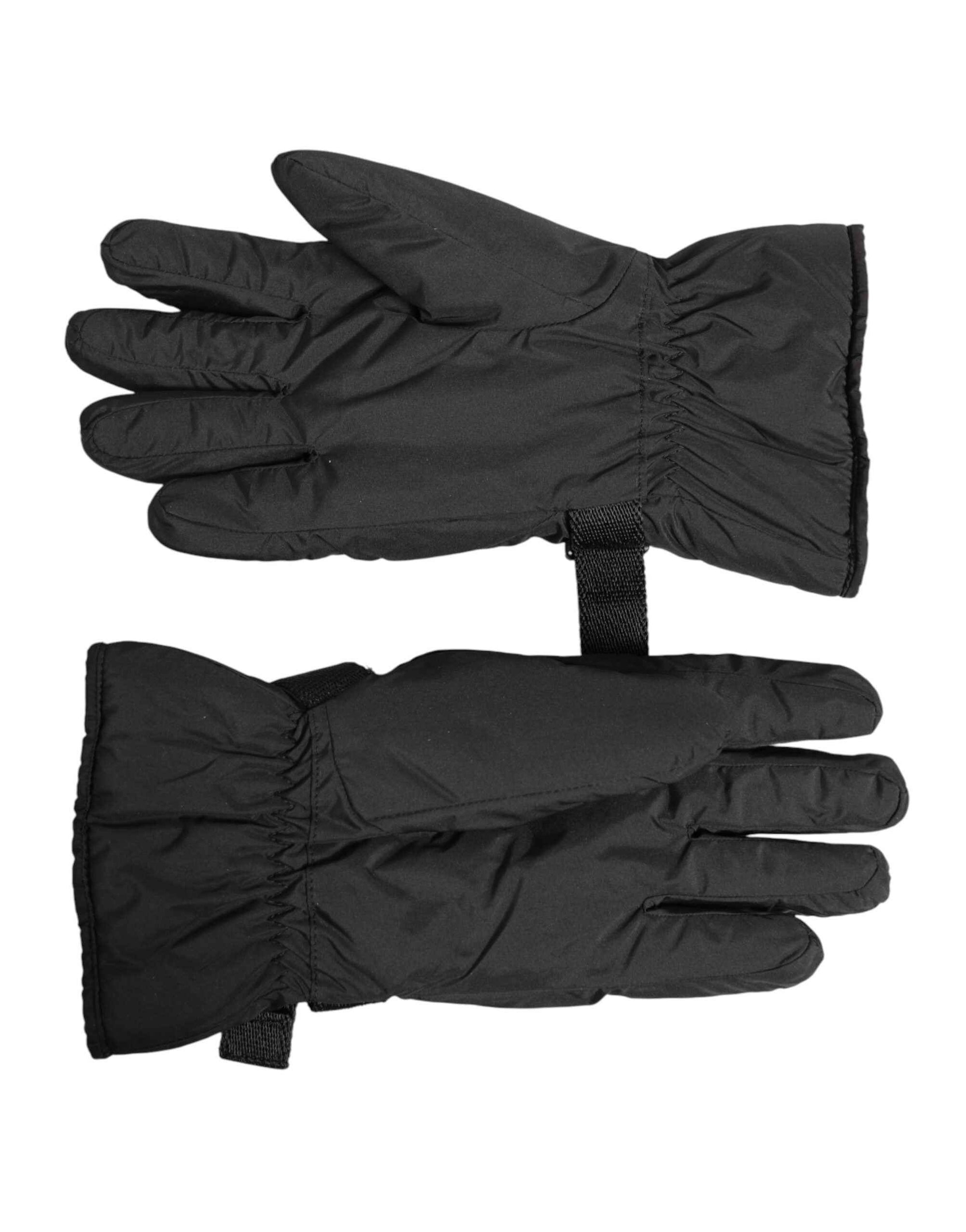 Dolce & Gabbana Black Windproof Ski Winter Warm Non Slip Gloves