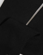 Dolce & Gabbana Black Virgin Wool Knitted Fingerless Men Gloves