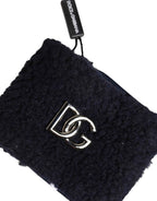 Dolce & Gabbana Black Polyester Logo Plaque Men One Size Wristband