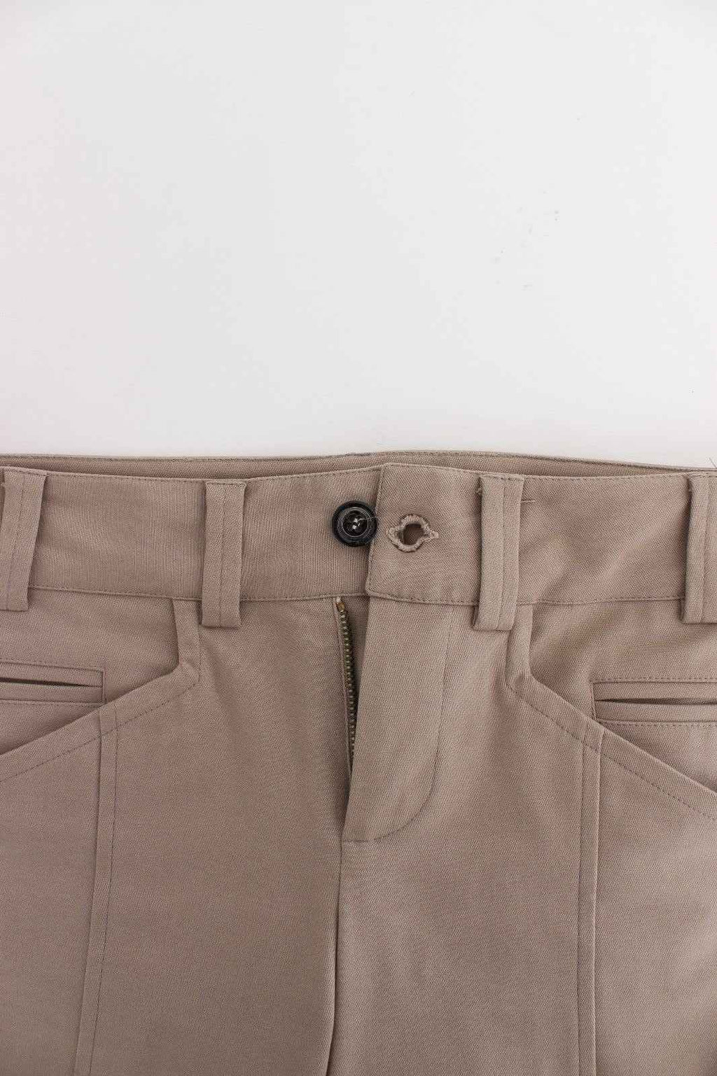 Cavalli Class Beige Dress Skinny Slim Straight Chinos Pants