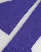 Dolce & Gabbana Violet Wool Fingerless Elbow Length Mitten Gloves