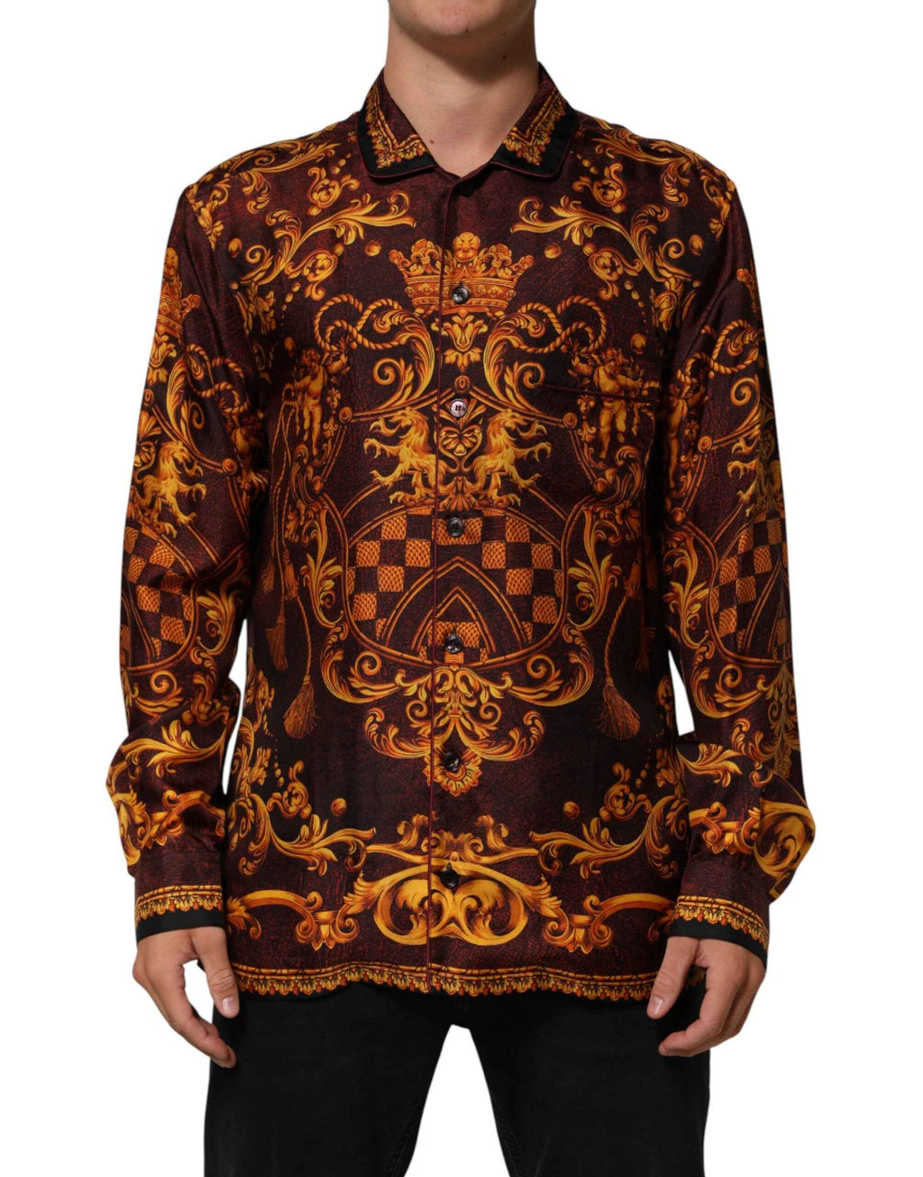 Dolce & Gabbana Floral Printed Baroque Button Down Shirt