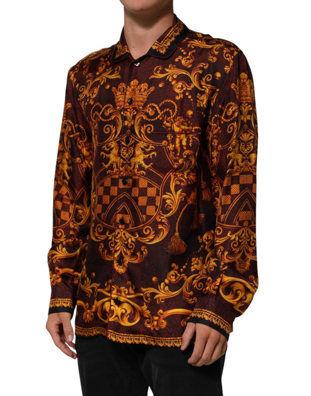 Dolce & Gabbana Floral Printed Baroque Button Down Shirt