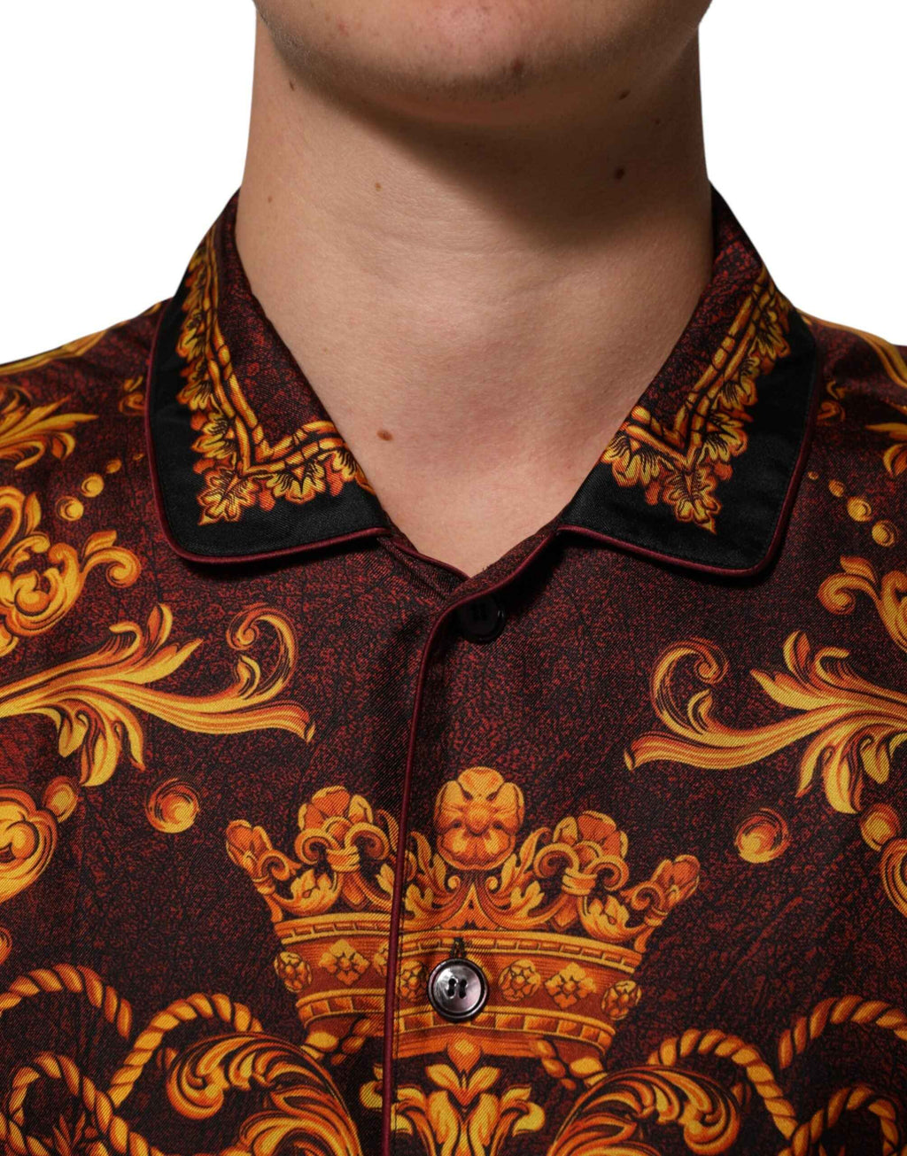 Dolce & Gabbana Floral Printed Baroque Button Down Shirt
