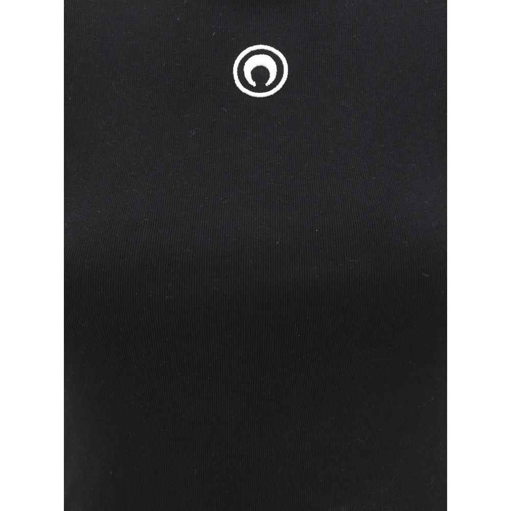 Marine Serre Black Cotton T-Shirt