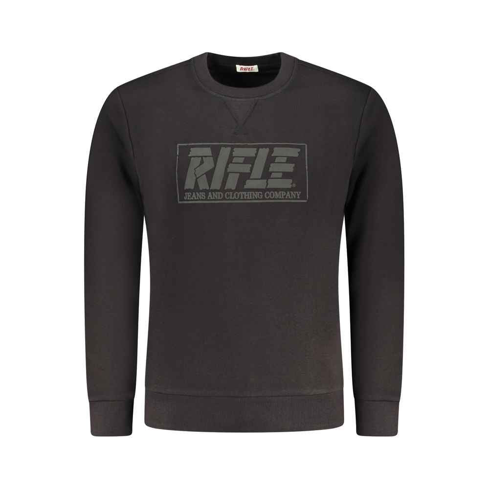 Rifle Black Cotton Men Sweater