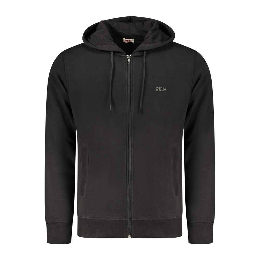 Rifle Black Cotton Men Sweater