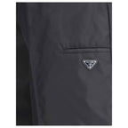 Prada Black Recycled Polyamide Bermuda Shorts