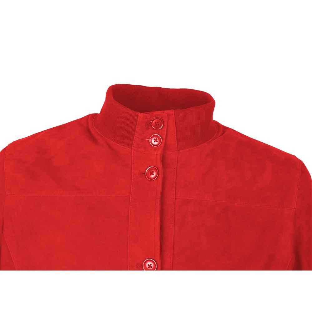 Emilio Romanelli Red Calfskin Jackets & Coat