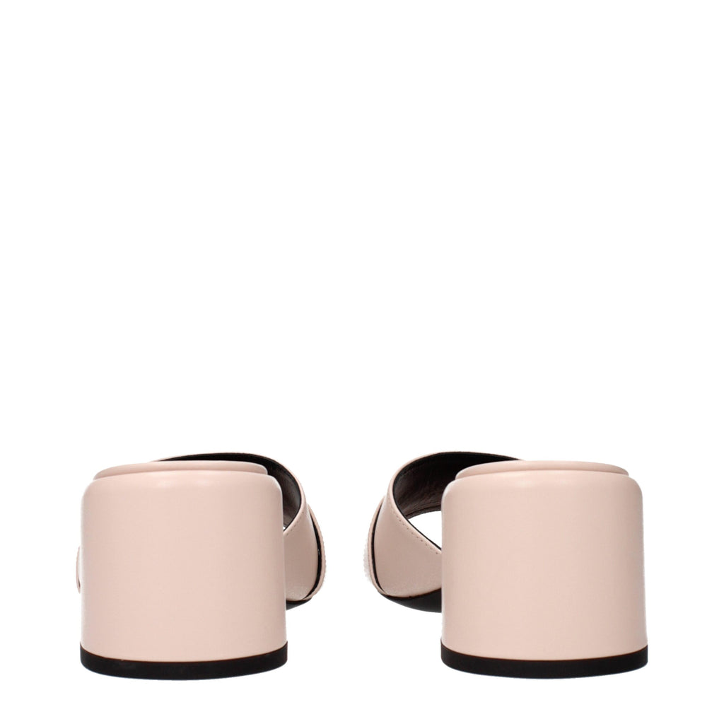 Versace Pink Leather Platform Sandals