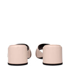 Versace Pink Leather Platform Sandals