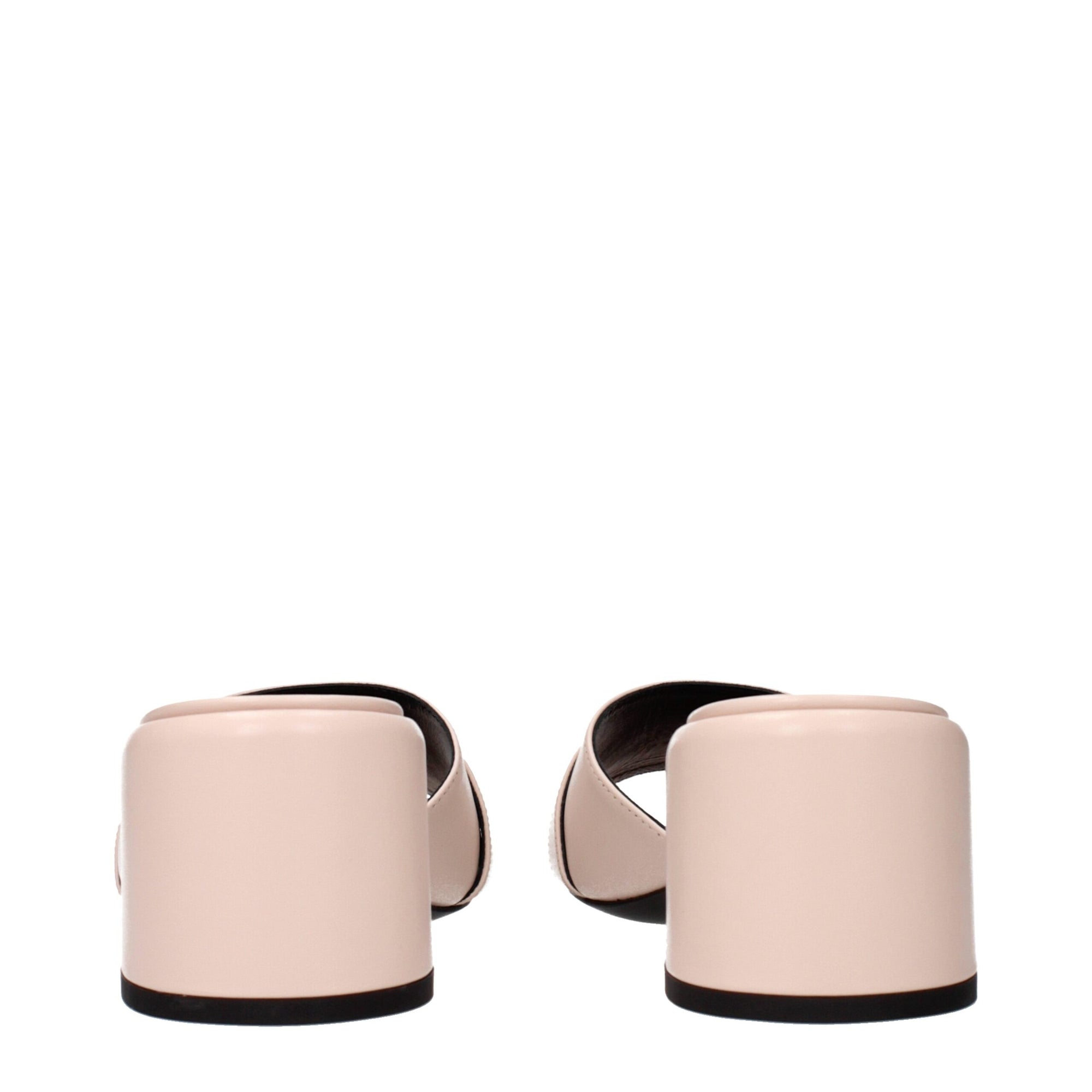 Versace Pink Leather Platform Sandals