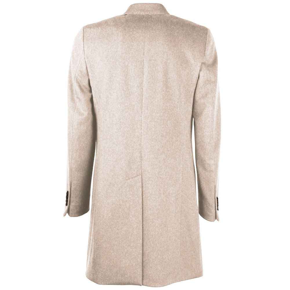 Made in Italy Beige Wool Men Jacket