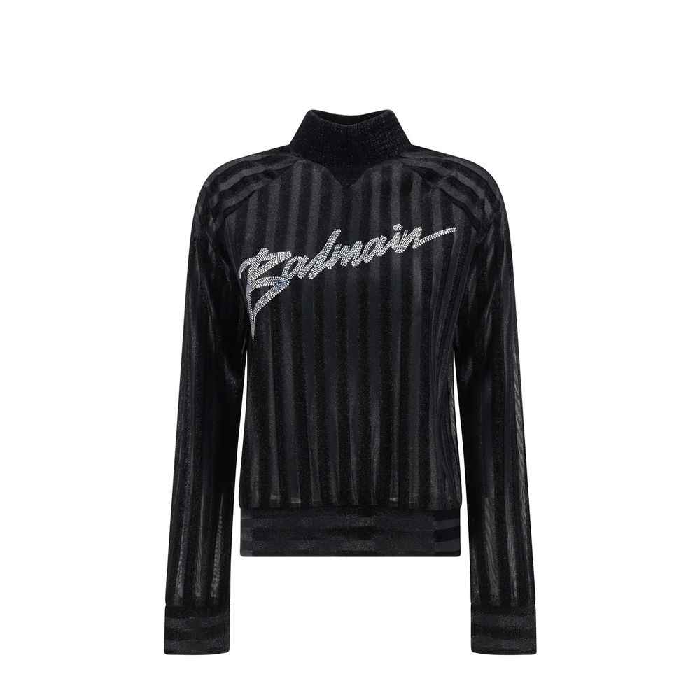 Balmain Black Elastane Sweatshirt