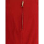Saint Laurent Red Viscose Skirt