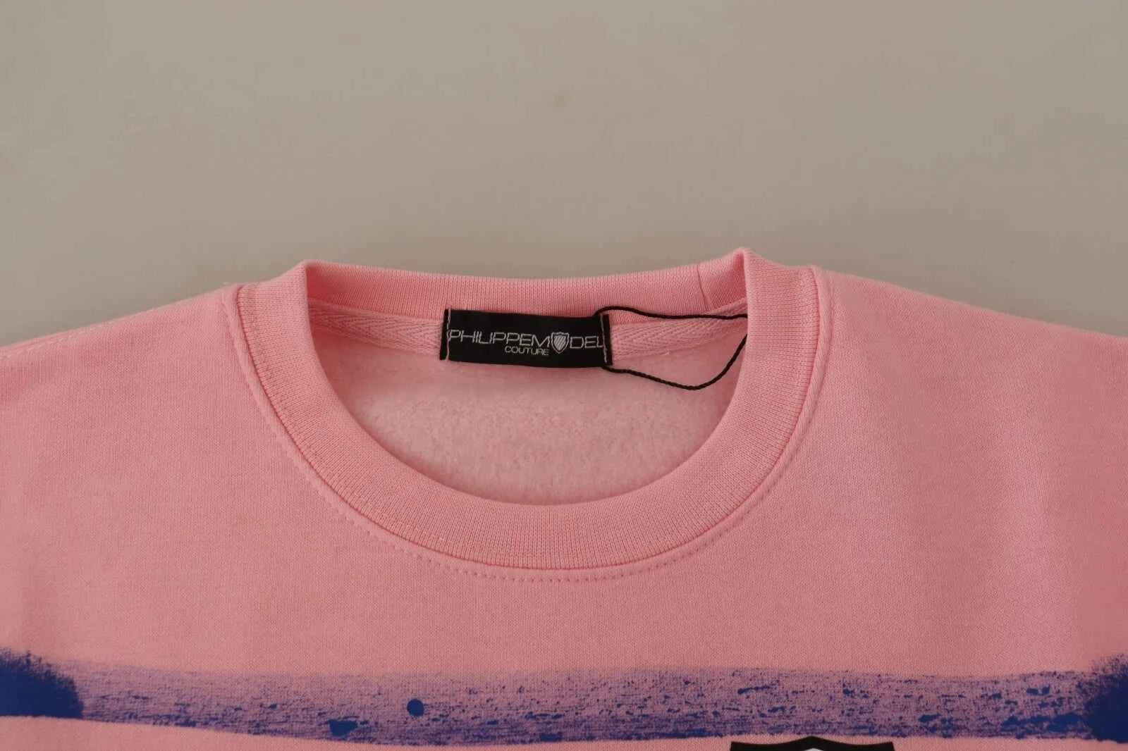 Philippe Model Pink Printed Long Sleeves Pullover Sweater