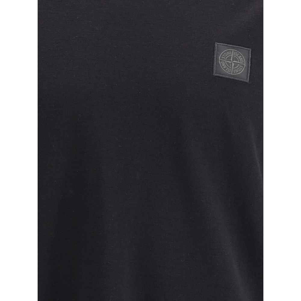 Stone Island Black Cotton T-Shirt