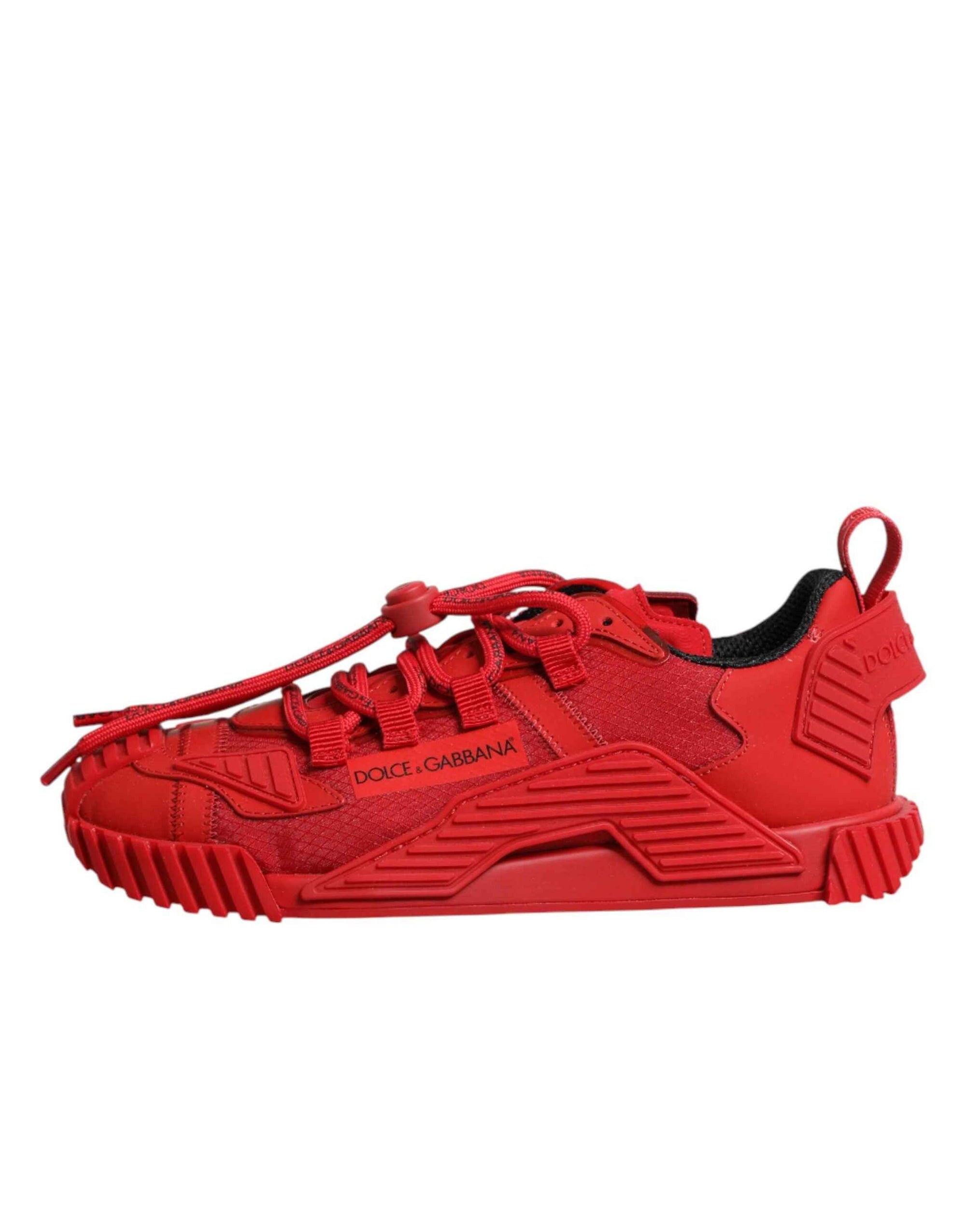 Dolce & Gabbana Red Logo Lace Low Top NS1 Sneakers Shoes