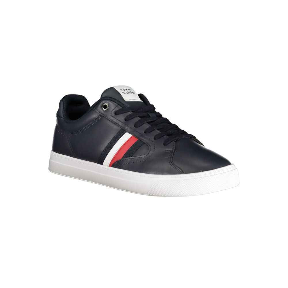 Tommy Hilfiger Blue Leather Men Sneaker