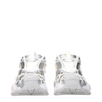 Versace White Fabric Chunky Sneakers