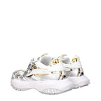 Versace White Fabric Chunky Sneakers