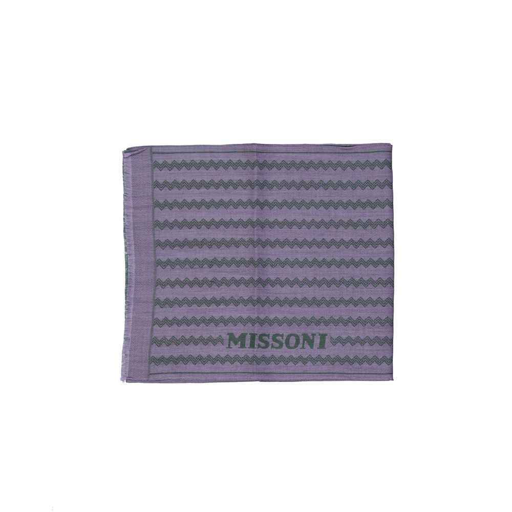 Missoni Purple Wool Scarf