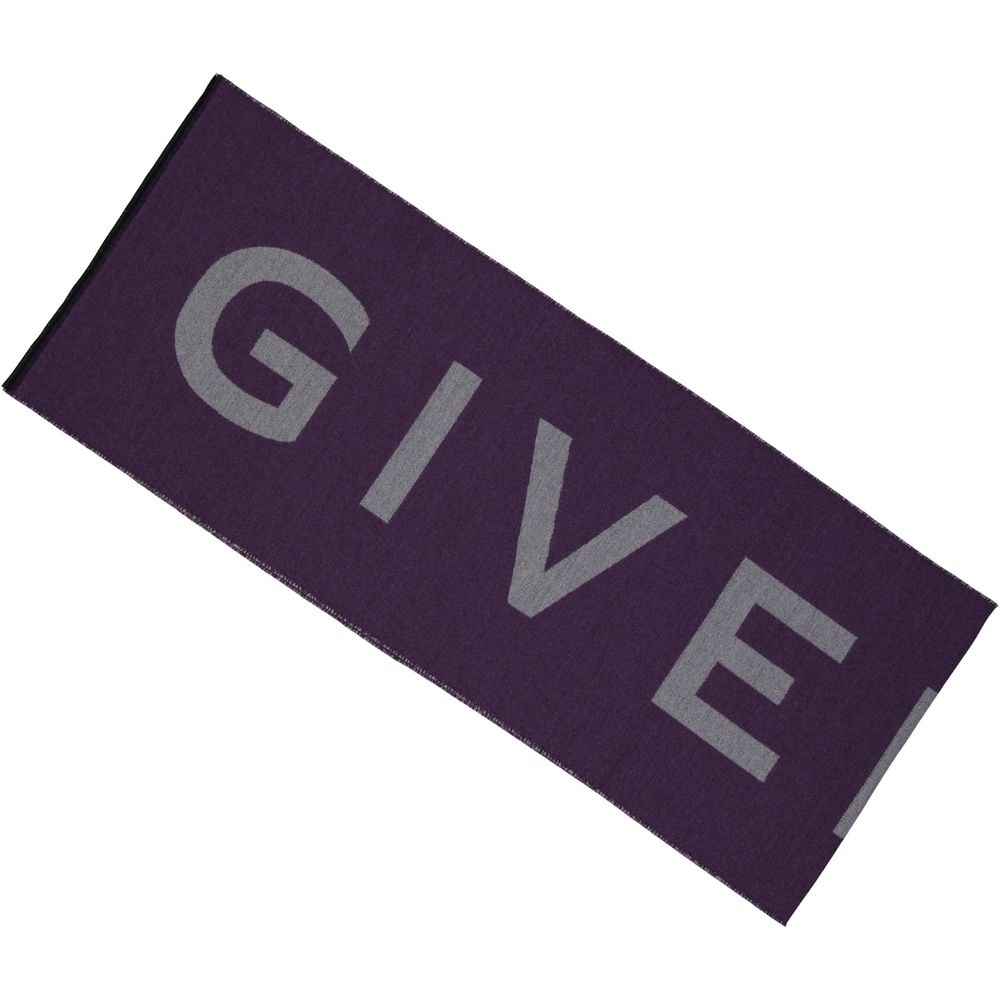 Givenchy Purple Virgin Wool Scarf