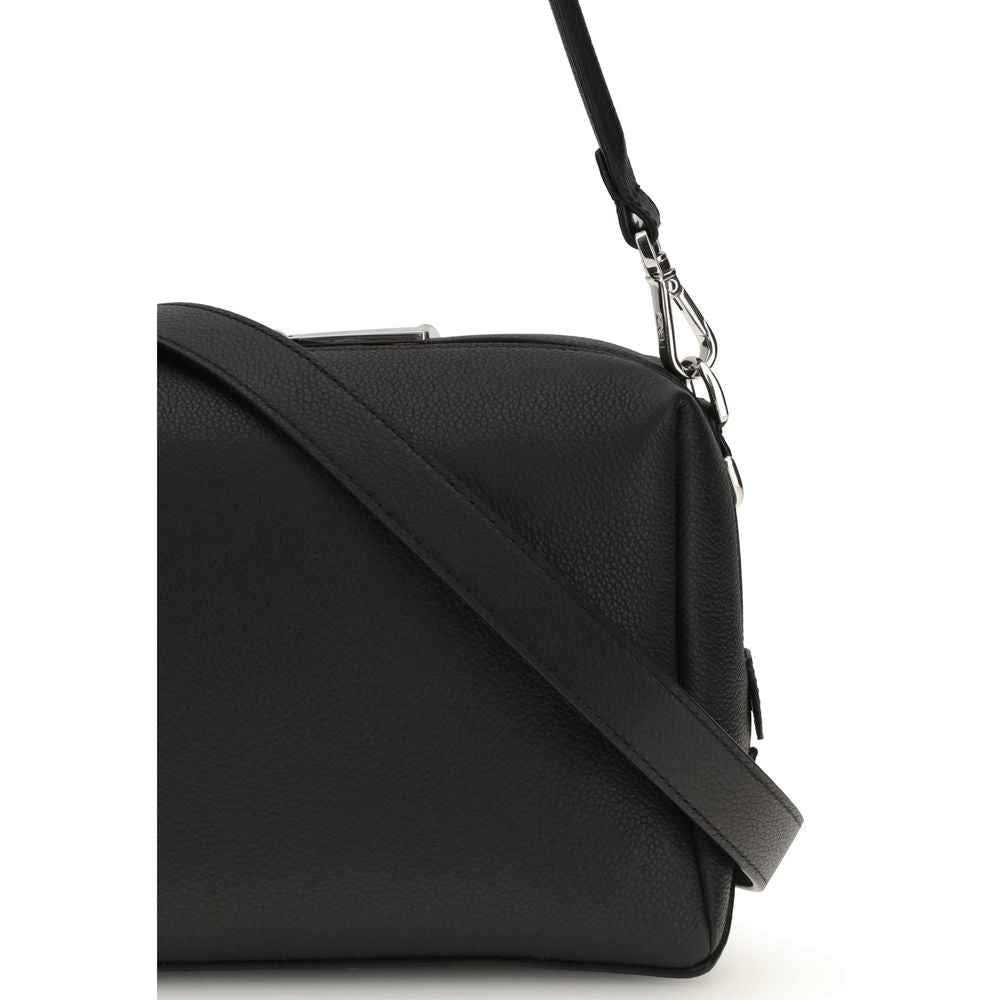 Fendi Black Calf Leather Bos Taurus Shoulder Bag