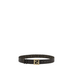 Fendi Brown Calf Leather Bos Taurus Regular Belt